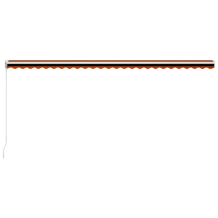 Copertină retractabilă manual, portocaliu și maro, 600 x 300 cm - WALTI WALTI