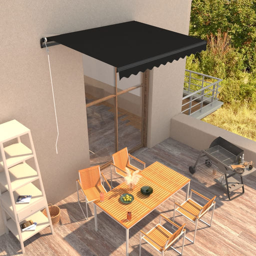 Copertină retractabilă manual, antracit, 300 x 250 cm - WALTI WALTI