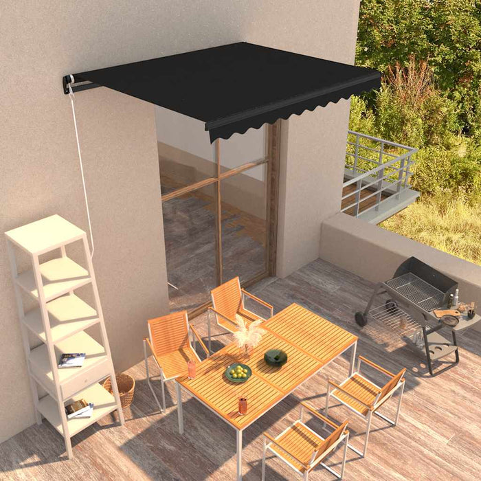 Copertină retractabilă manual, antracit, 350 x 250 cm - WALTI WALTI