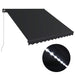 Copertină retractabilă manual cu LED, antracit, 300 x 250 cm - WALTI WALTI