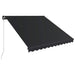 Copertină retractabilă manual cu LED, antracit, 300 x 250 cm - WALTI WALTI