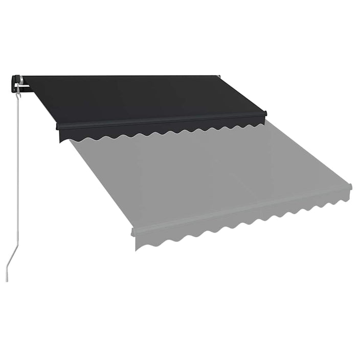 Copertină retractabilă manual cu LED, antracit, 300 x 250 cm - WALTI WALTI