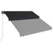 Copertină retractabilă manual cu LED, antracit, 300 x 250 cm - WALTI WALTI