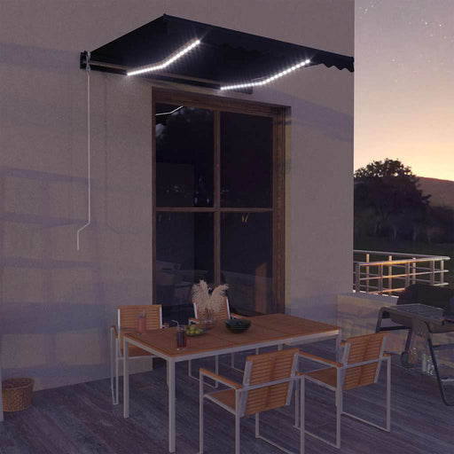 Copertină retractabilă manual cu LED, antracit, 300 x 250 cm - WALTI WALTI
