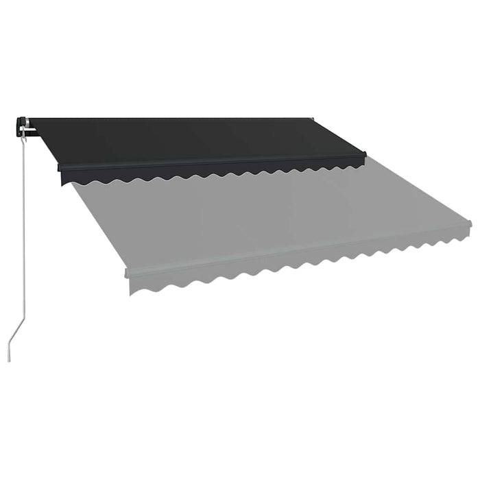 Copertină retractabilă manual cu LED, antracit, 450 x 300 cm - WALTI WALTI