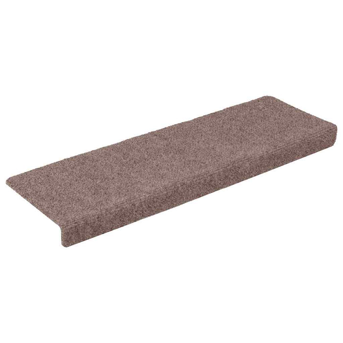 Covorașe autoadezive pentru scări, 15 buc., 65x21x4 cm, margini dreptunghiulare, maro deschis WALTI
