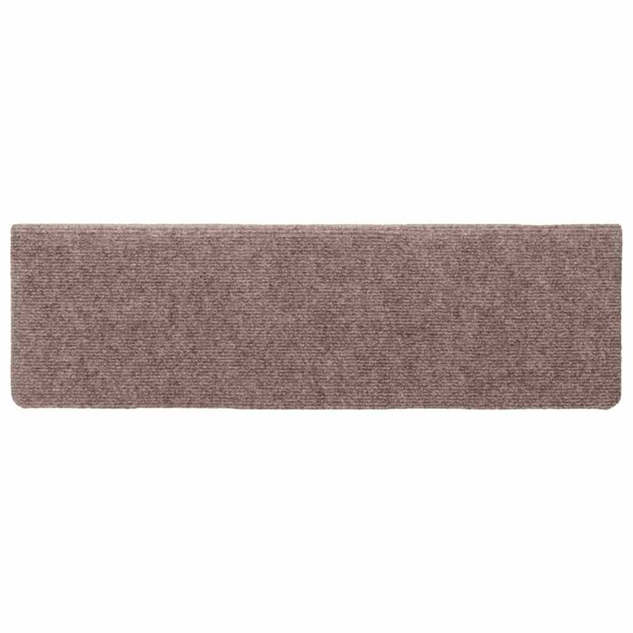 Covorașe autoadezive pentru scări, 15 buc., 65x21x4 cm, margini dreptunghiulare, maro deschis WALTI