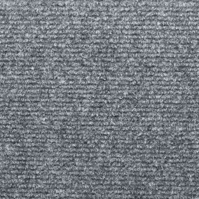 Covorașe autoadezive pentru scări, 15 buc., 65x21x4 cm, gri deschis, cu margini dreptunghiulare WALTI