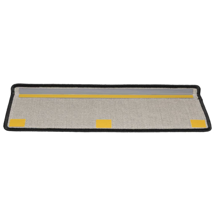 Covorașe pentru scări, 15 buc., 65x21x4 cm, antracit, cu margini dreptunghiulare WALTI