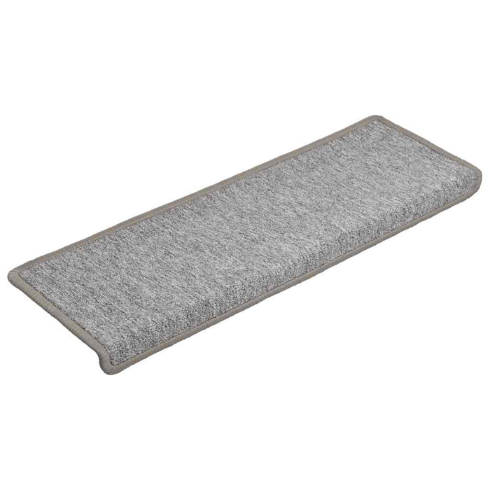 Covorașe pentru scări, 15 buc., 65x21x4 cm, gri deschis, cu margini dreptunghiulare - WALTI WALTI