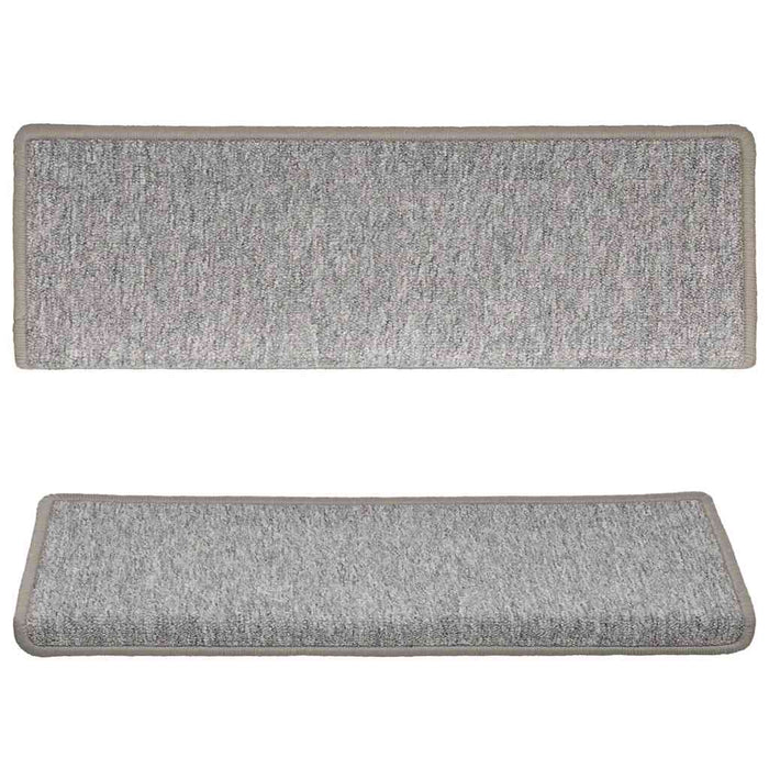 Covorașe pentru scări, 15 buc., 65x21x4 cm, gri deschis, cu margini dreptunghiulare - WALTI WALTI