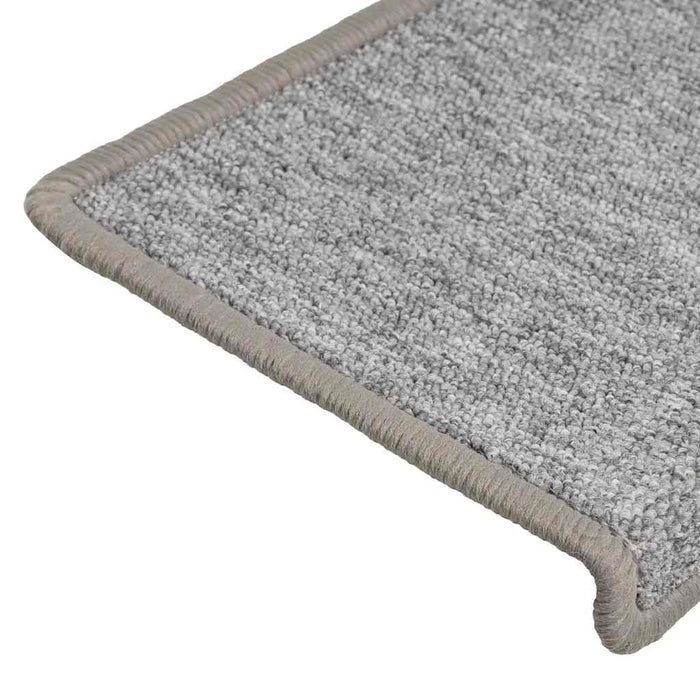 Covorașe pentru scări, 15 buc., 65x21x4 cm, gri deschis, cu margini dreptunghiulare - WALTI WALTI