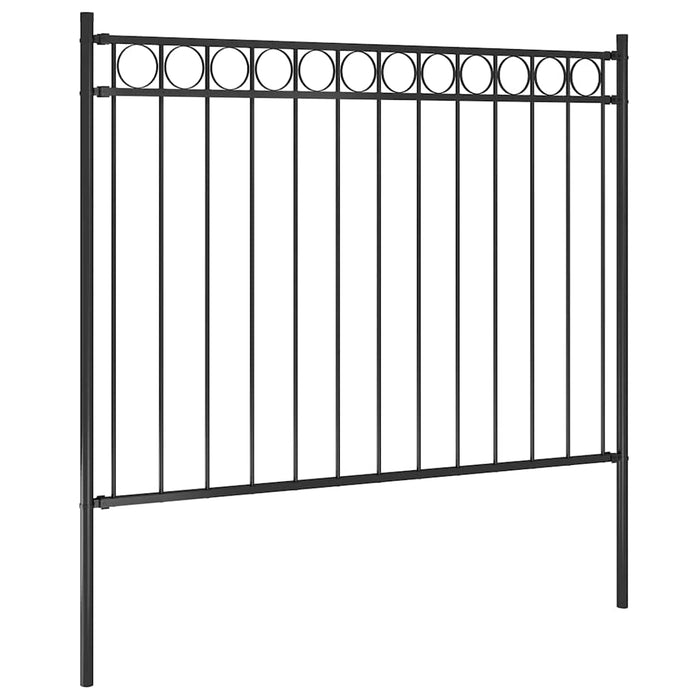 Gard de grădină ASSEN oțel 1,7x1,2 m negru - WALTI WALTI