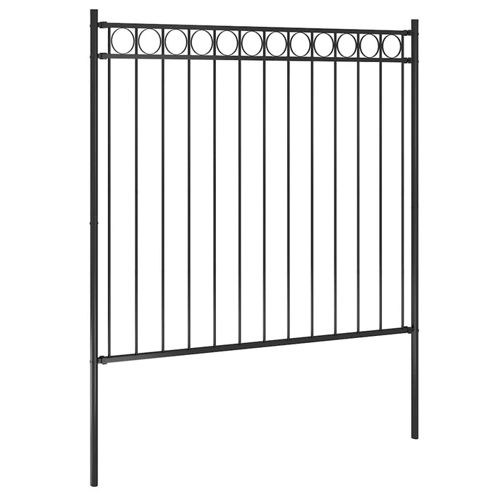 Gard de grădină ASSEN oțel 1,7x1,5 m negru - WALTI WALTI