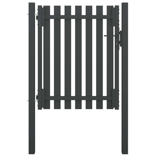 Poartă de gard grădină, antracit, 1 x 1,5 m, oțel - WALTI WALTI
