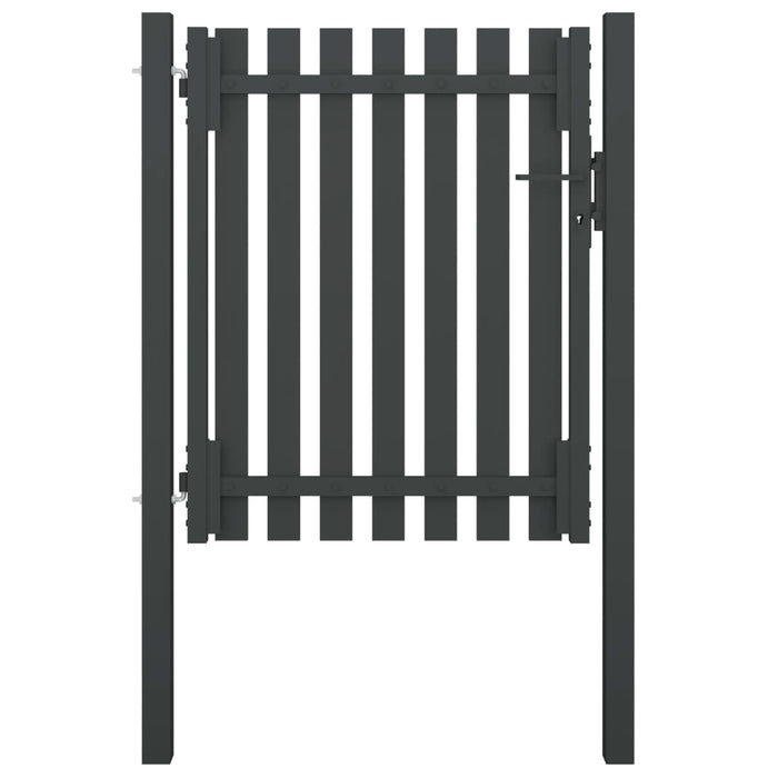 Poartă de gard grădină, antracit, 1 x 1,5 m, oțel - WALTI WALTI