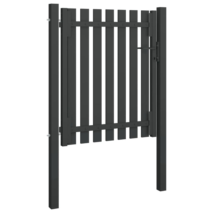 Poartă de gard grădină, antracit, 1 x 1,5 m, oțel - WALTI WALTI
