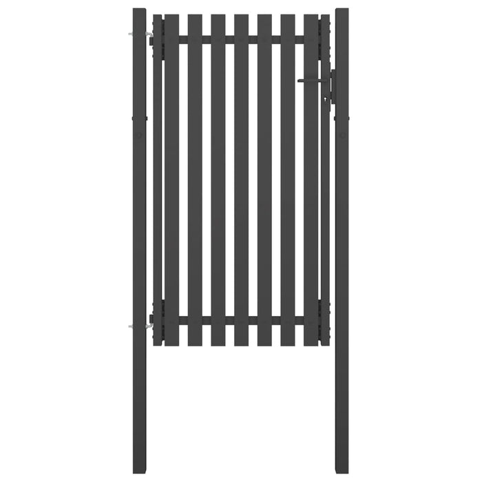 Poartă de gard grădină, antracit, 1 x 2,25 m, oțel - WALTI WALTI