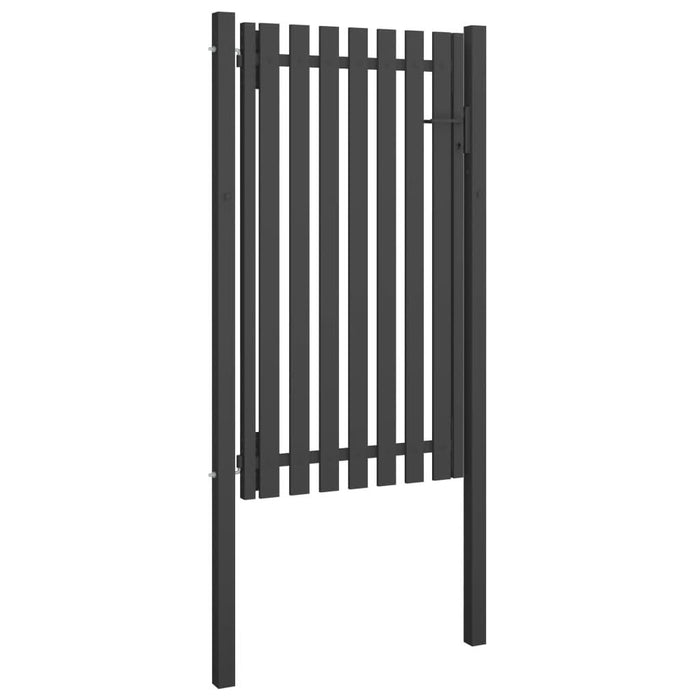 Poartă de gard grădină, antracit, 1 x 2,25 m, oțel - WALTI WALTI