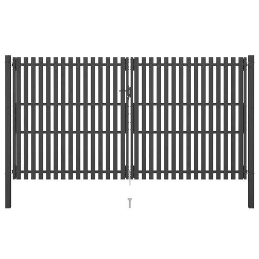 Poartă de gard grădină, antracit, 4 x 2,5 m, oțel - WALTI WALTI