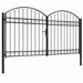 Poartă de gard ASSEN Ușă dublă cu blat arcuit din oțel 300x175 cm - WALTI WALTI