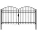 Poartă de gard ASSEN Ușă dublă cu blat arcuit din oțel 300x175 cm - WALTI WALTI