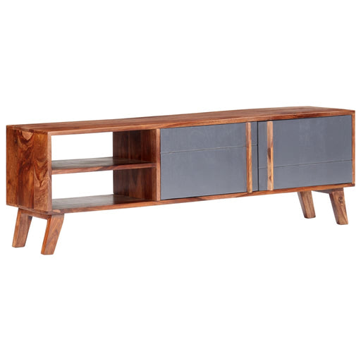 Dulap TV, gri, 140x30x45 cm, lemn masiv - WALTI WALTI