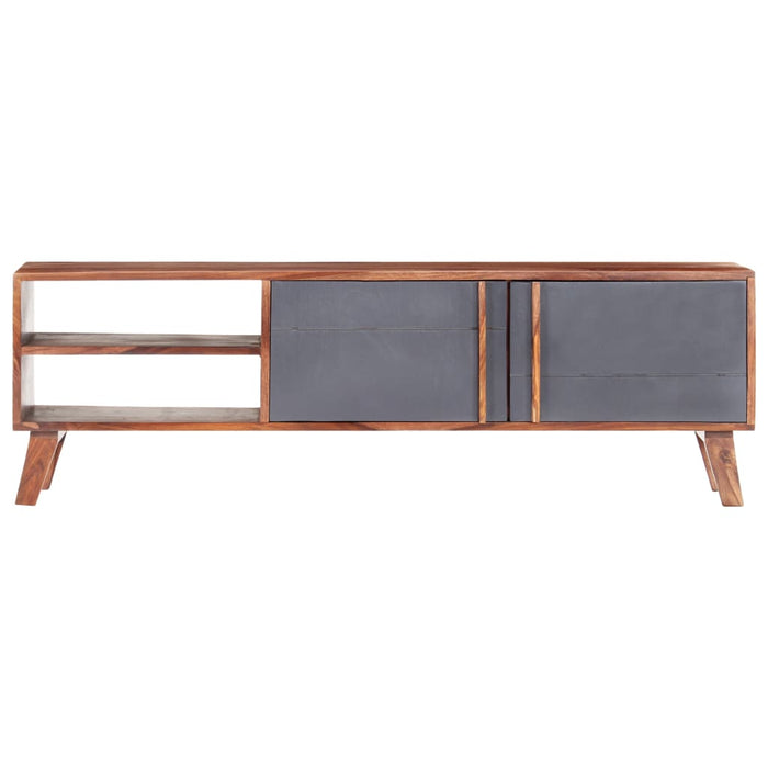 Dulap TV, gri, 140x30x45 cm, lemn masiv WALTI