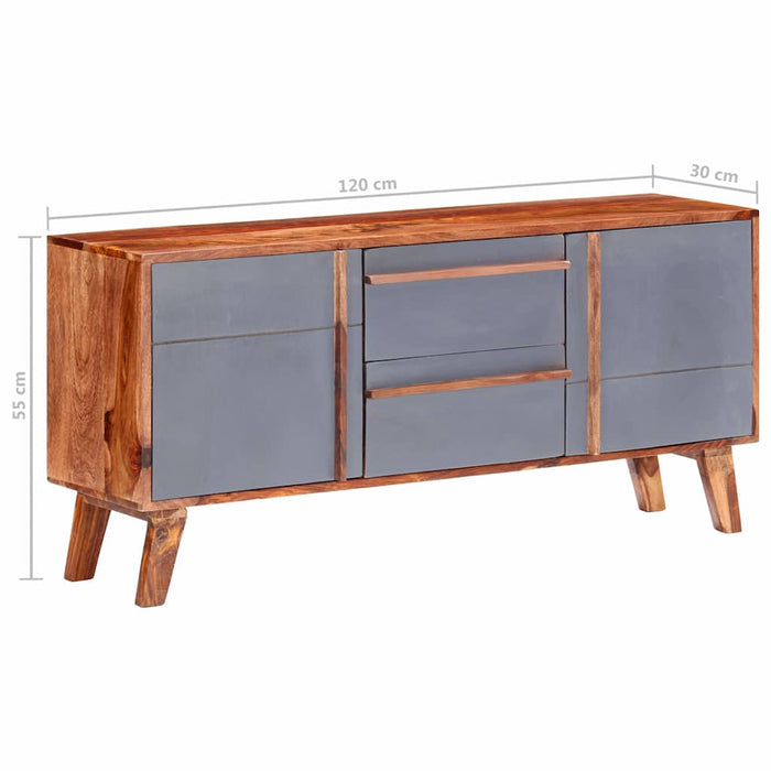 Dulap, gri, 120x30x55 cm, lemn masiv WALTI