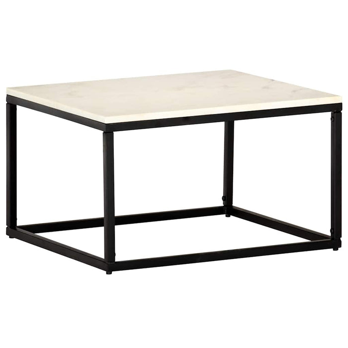 Măsuță de cafea alb 60x60x35 cm piatră naturală aspect marmură WALTI