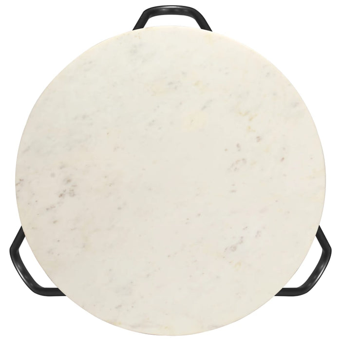 Măsuță de cafea alb 65x65x42 cm piatră naturală aspect marmură WALTI