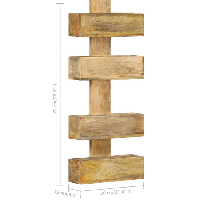 Raft de perete pentru reviste 30x11x72 cm lemn masiv de mango WALTI