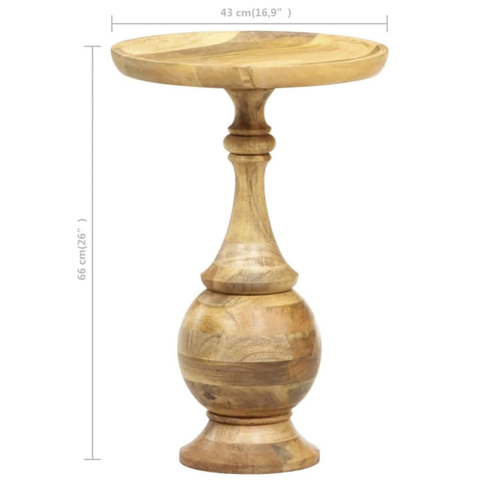 Masă laterală rotundă, 43 x 43 x 66 cm, lemn masiv de mango - WALTI WALTI