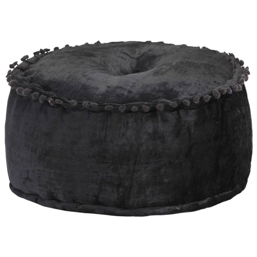 Fotoliu puf rotund, antracit, 40 x 20 cm, catifea - WALTI WALTI