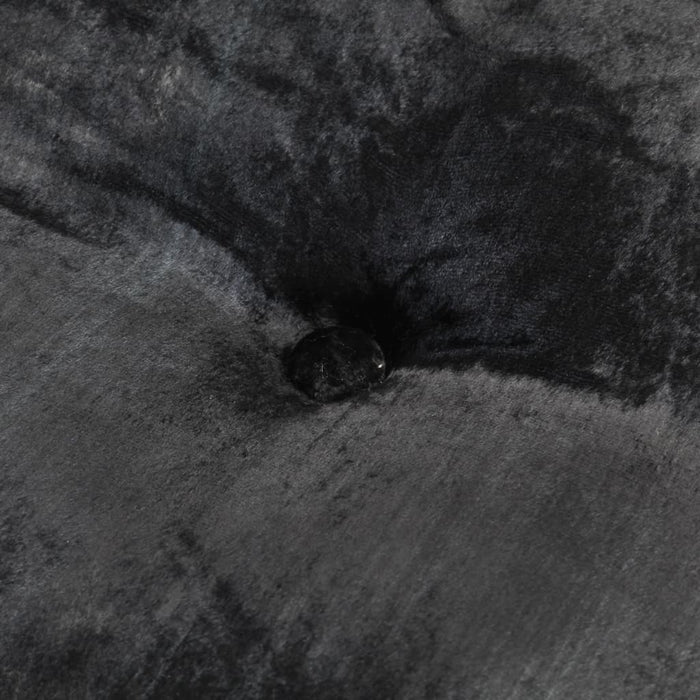 Fotoliu puf rotund, antracit, 40 x 20 cm, catifea - WALTI WALTI