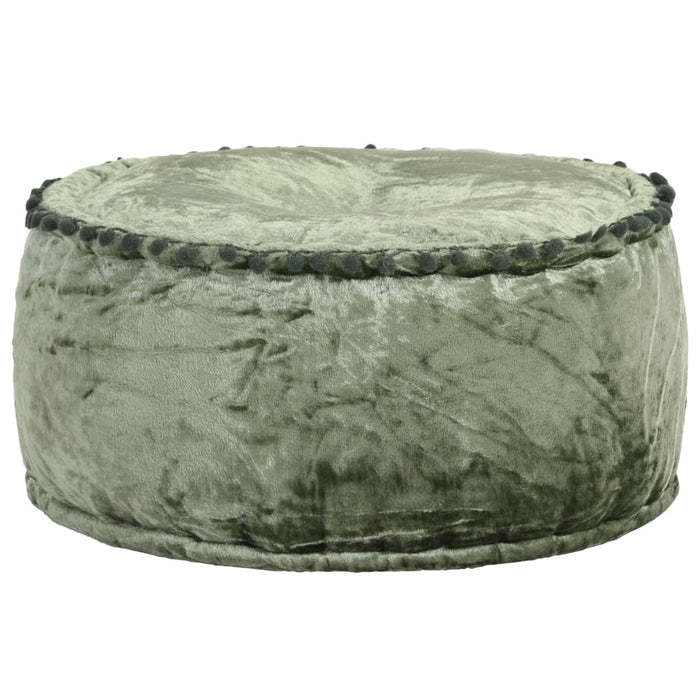 Fotoliu puf rotund, verde, 40 x 20 cm, catifea - WALTI WALTI