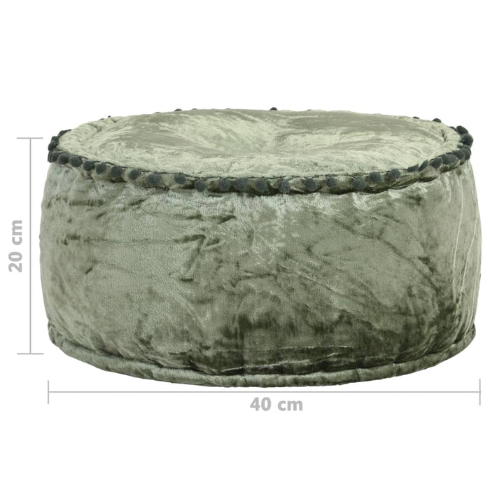 Fotoliu puf rotund, verde, 40 x 20 cm, catifea - WALTI WALTI