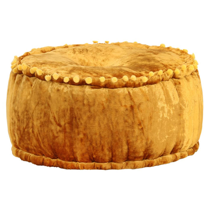 Fotoliu puf rotund, muștar, 40 x 20 cm, catifea - WALTI WALTI