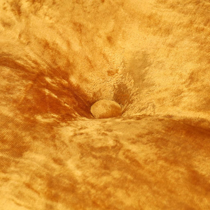 Fotoliu puf rotund, muștar, 40 x 20 cm, catifea - WALTI WALTI