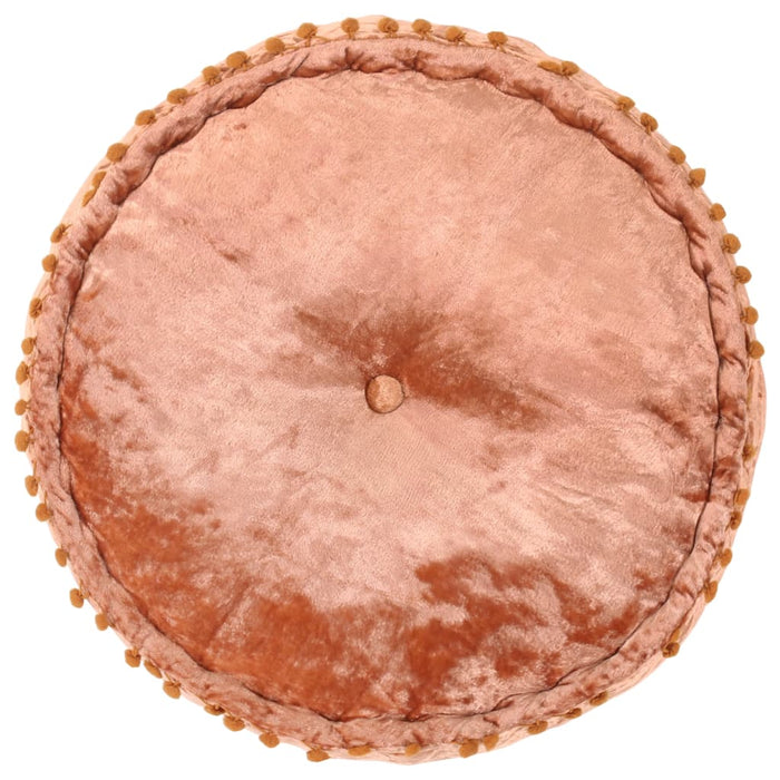 Fotoliu puf rotund, ruginiu, 40 x 20 cm, catifea WALTI