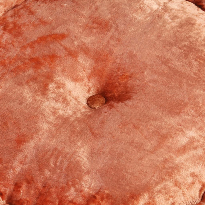 Fotoliu puf rotund, ruginiu, 40 x 20 cm, catifea WALTI