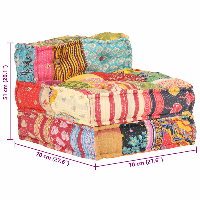 Fotoliu puf modular, model petice, material textil WALTI