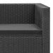 Set mobilier de grădină cu perne, 4 piese, negru, poliratan - WALTI WALTI
