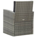 Set mobilier de exterior cu perne, 5 piese, gri, poliratan - WALTI WALTI