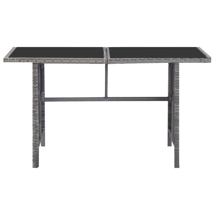 Set mobilier de exterior cu perne, 5 piese, gri, poliratan - WALTI WALTI