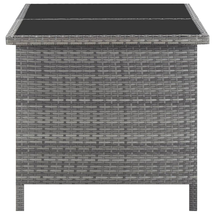 Set mobilier de exterior cu perne, 5 piese, gri, poliratan - WALTI WALTI