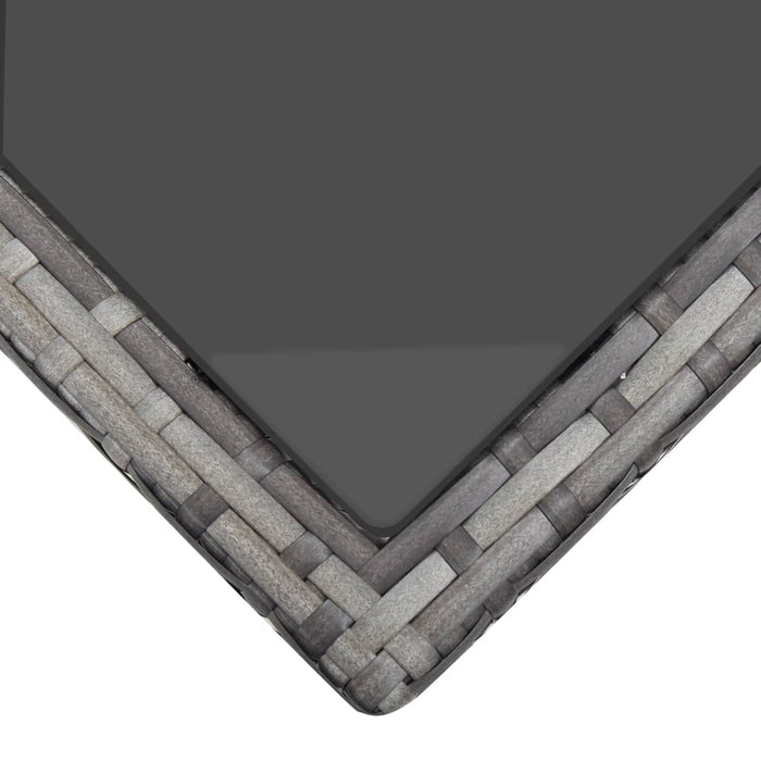 Set mobilier de exterior cu perne, 5 piese, gri, poliratan - WALTI WALTI