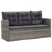 Set mobilier de exterior cu perne, 5 piese, gri, poliratan - WALTI WALTI