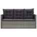 Set mobilier de exterior cu perne, 5 piese, gri, poliratan - WALTI WALTI