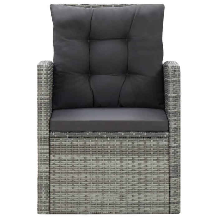 Set mobilier de exterior cu perne, 5 piese, gri, poliratan - WALTI WALTI